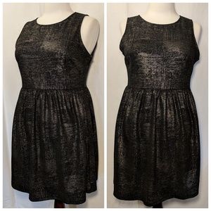Soprano Silver & Black Skater Dress
